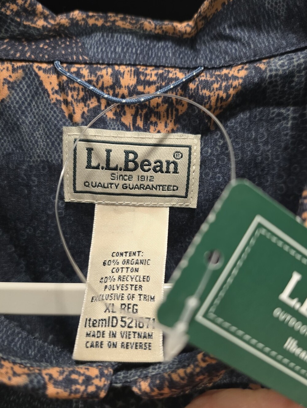 NWT L.L.Bean All Adventure Shirt XL Regular Rangely Blue Landscape Mountain - Picture 3 of 5